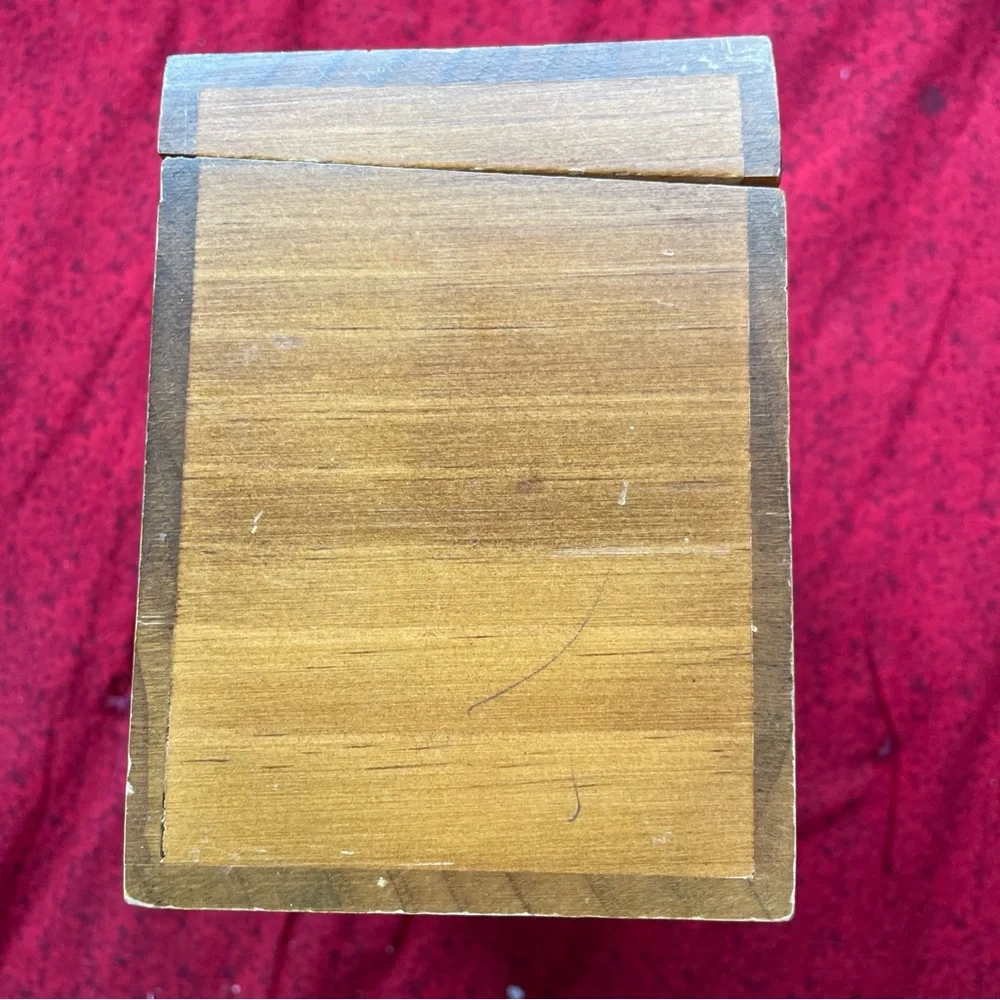 Wooden‎ Box with Floral Basket Carving Design 7x5x3.5 in